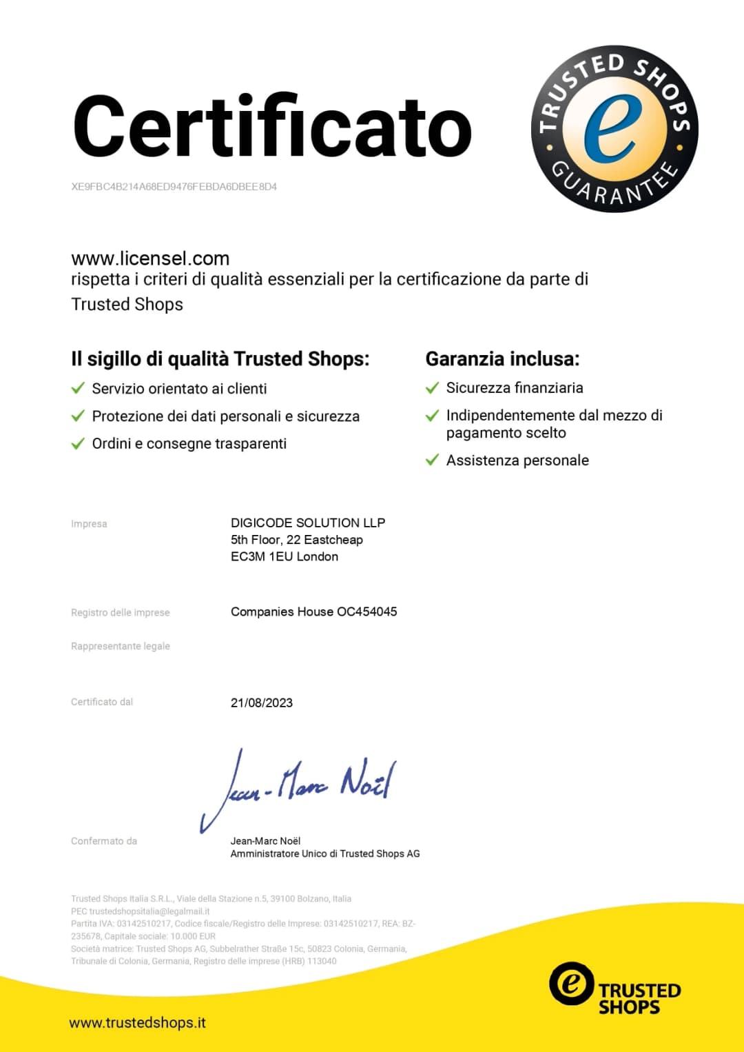 Certificate