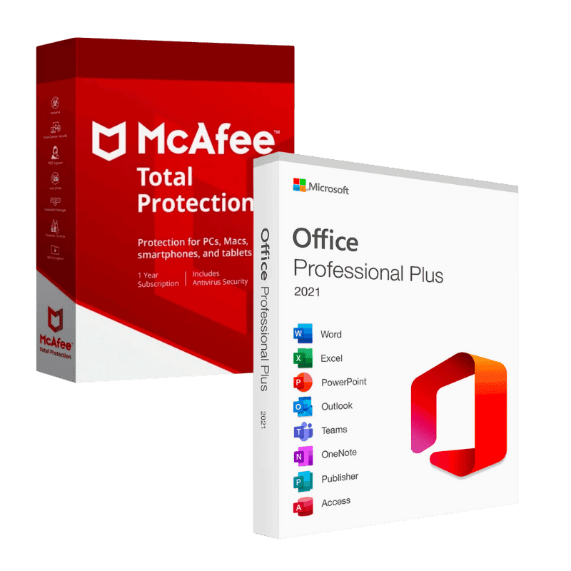 Mcafee Total Protection + Office 2021 Professional Plus